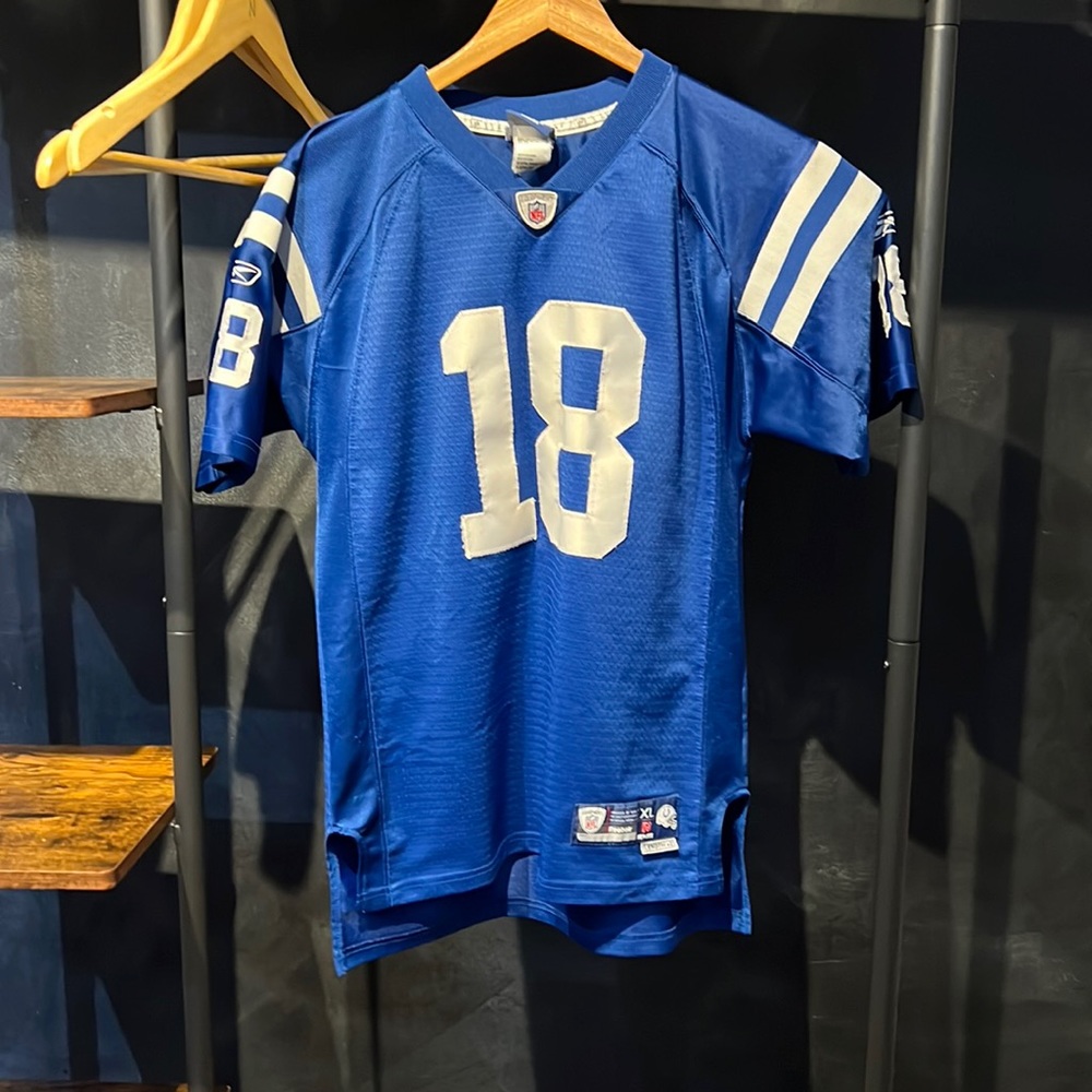 Colts Manning Jersey 18 Boys XL long Great used condition! NFL REEBOK